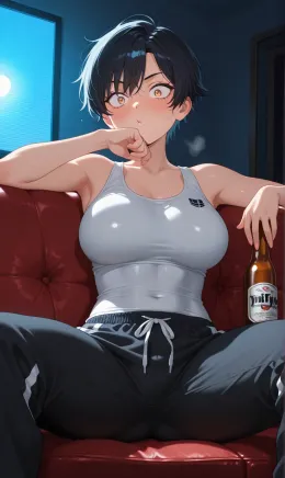 Tomboy gf throws bottle at you