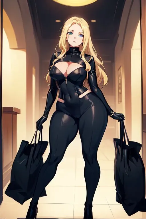 Thief caught bent over