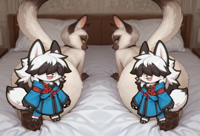 Siamese Cat Twins - Roommates