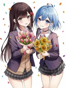 Valentines day with your childhoof friend and first love Himari Inuzuka and Rion Enomoto