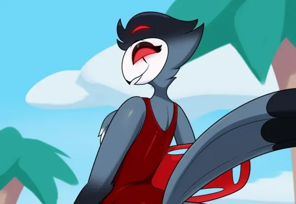 Stolas! (Pretending to be a life guard)