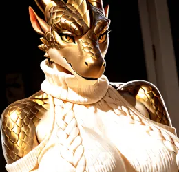 Aurathraxia| Anthropomorphic golden dragon| 23 years old