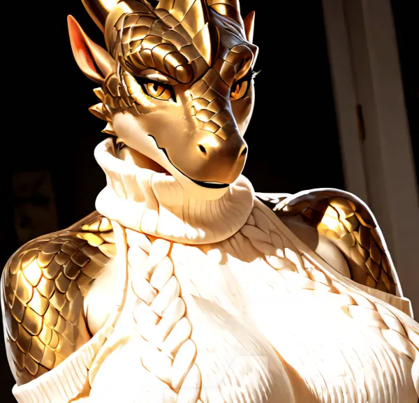 Aurathraxia| Anthropomorphic golden dragon| 23 years old