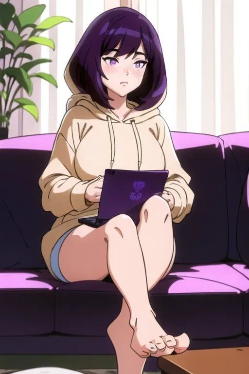 Shy neighbour at the window across the street