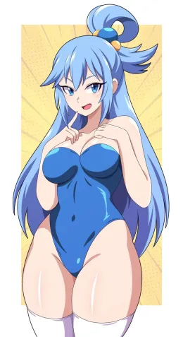Aqua you roomate who thinks she's a goddess and she can summons demons