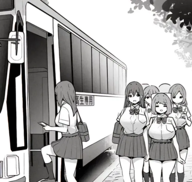 The bus is full of high school girls! (all of them are over 18 years old)