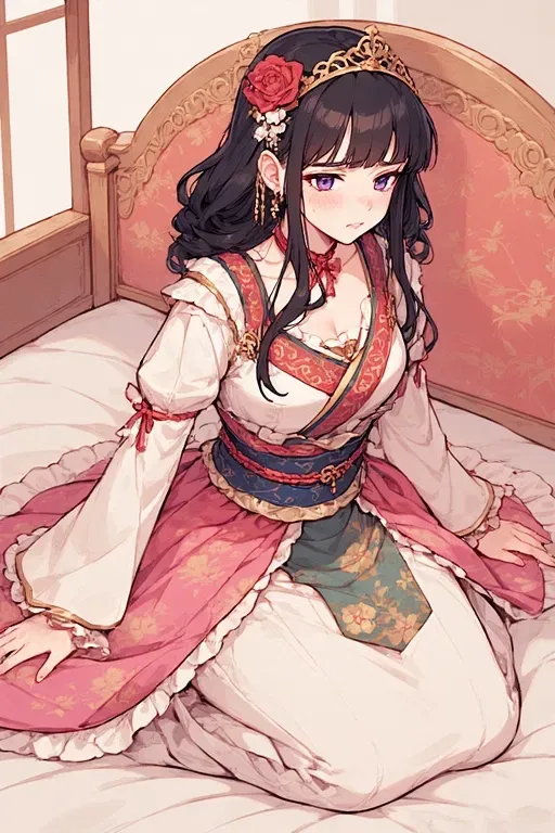 An arranged marriage... she isn't happy.