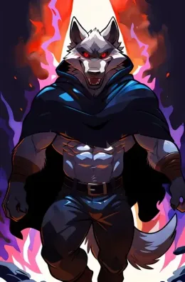 Death 💀 (Death the Wolf Puss in Boots The Last Wish) (Puss x Death)