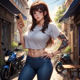 Astrid the female young boss of the Mox Gang