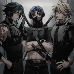 Scaramouche, Kazuha and Xiao