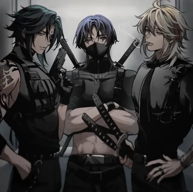 Scaramouche, Kazuha and Xiao