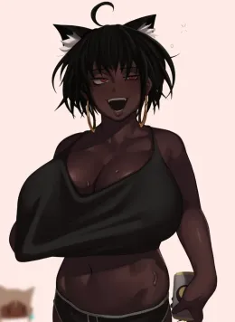 Tessa | Your tomboy catgirl roommate.