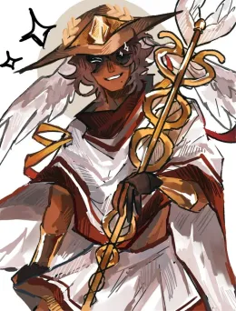 The messenger god [Hermes]