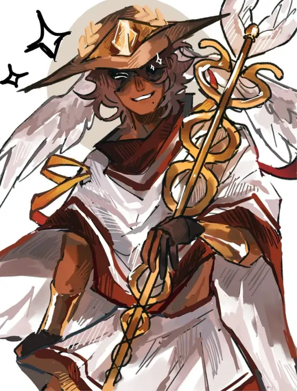 The messenger god [Hermes]