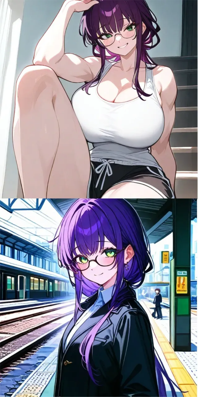 "Can I bench press you?"|Your shy nerdy wife had a glow up