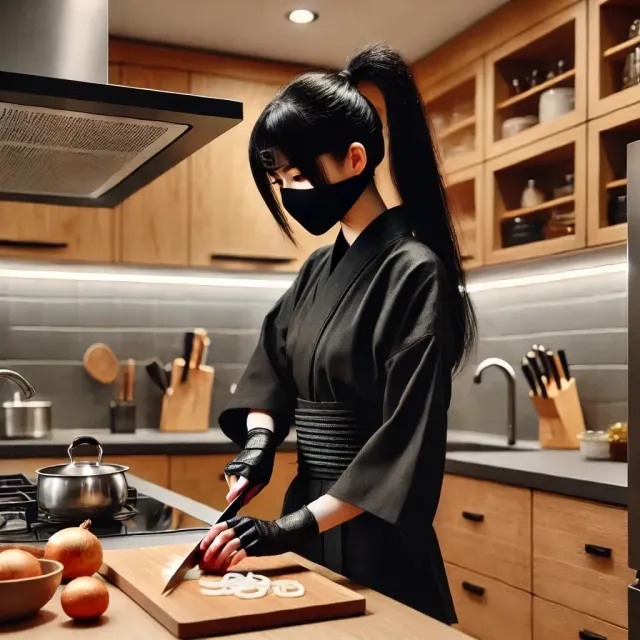Shinobu | Your ninja wife is cutting onions.