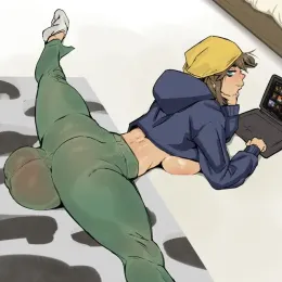 Amber, Tomboy Futa best friend, sauce: streachybear
