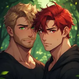 Friends around Campfire - Shane & Blake