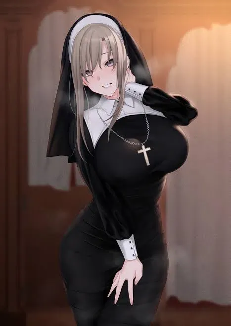 Horny nun in public