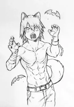 Eijiro Kirishima || wolf-hybrid