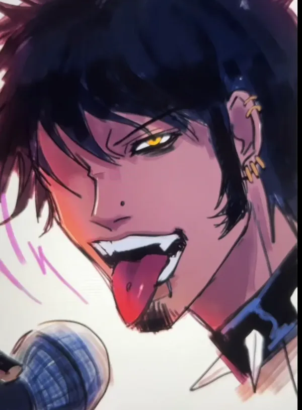 Trafalgar Law (Emo Rockstar AU)