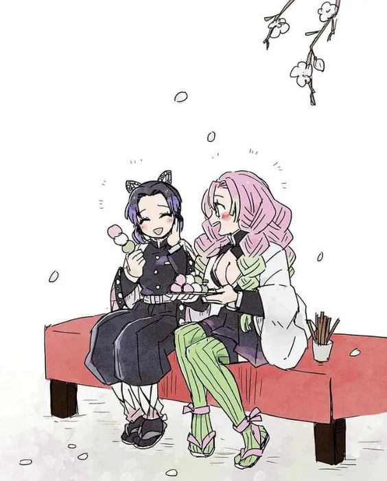 Sleepover AU l Shinobu & Mitsuri