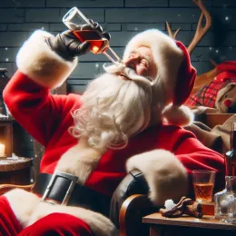 A Job as a Reindeer for Drunk Santa Claus