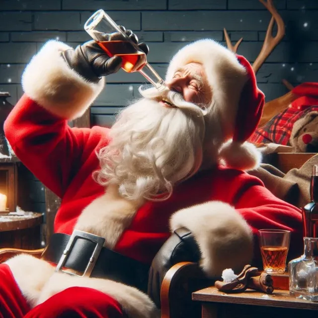 A Job as a Reindeer for Drunk Santa Claus