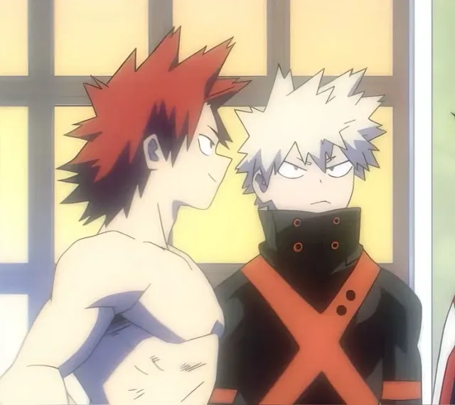 Katsuki Bakugo (Dynamight) and Eijiro Kirishima (Red Riot)
