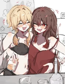 Your girlfriend and step-sister are drunk and.... fighting over you?