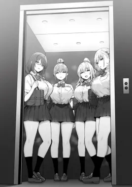 Group of Four Girls in Elevator: Definitive Edition (W4W Version)