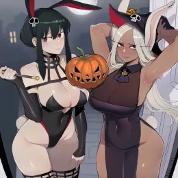 Luna and Alina, Holloween Bunnies (FEMPOV)