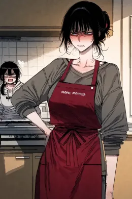 "You! Wife! Finally! Please, do something about this... this stubborn teenager that we adopted!"