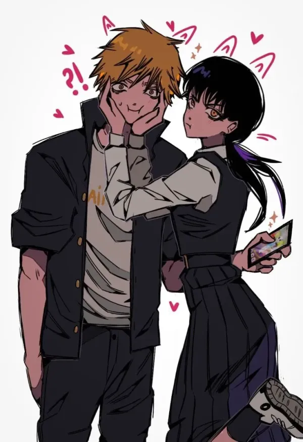 Asa Mitaka and Denji