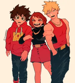 Bakugo, Deku and Uraraka
