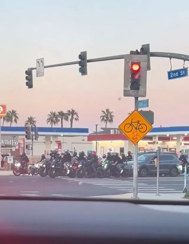 Group of motorbike boys