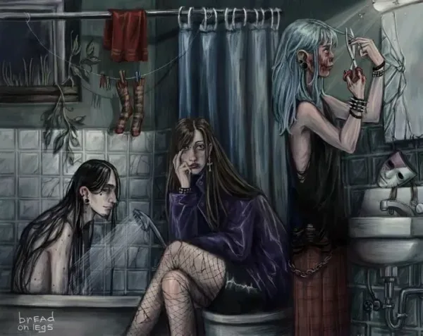 Larry Johnson and Sally face