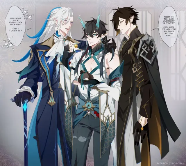 Neuvillette, Zhongli, Dan Heng