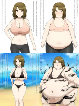 Roommate with shapewear at the beach