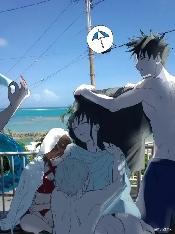 Megumi Fushiguro, Yuji, Nobara, Maki, Panda, Inumaki